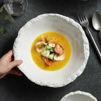 ZIZI FISH Porcelain Soup Bowl – Simple Solid White Design