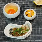 ZIZI FISH Round Ceramic Plate – Durable Solid Tableware for Home & Kitchen