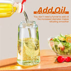 2-in-1 Oil Sprayer & Pourer – Refillable Kitchen Oil Dispenser Bottle