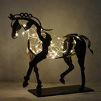 Handmade Metal Horse Sculpture Modern Abstract Animal Decor