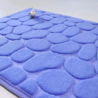 3D Bathroom Mat Non-Slip Pebble Embossed Absorbent Rug
