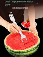 Stainless Steel Watermelon Cutter & Fruit Fork – Multifunctional Slicer Tool