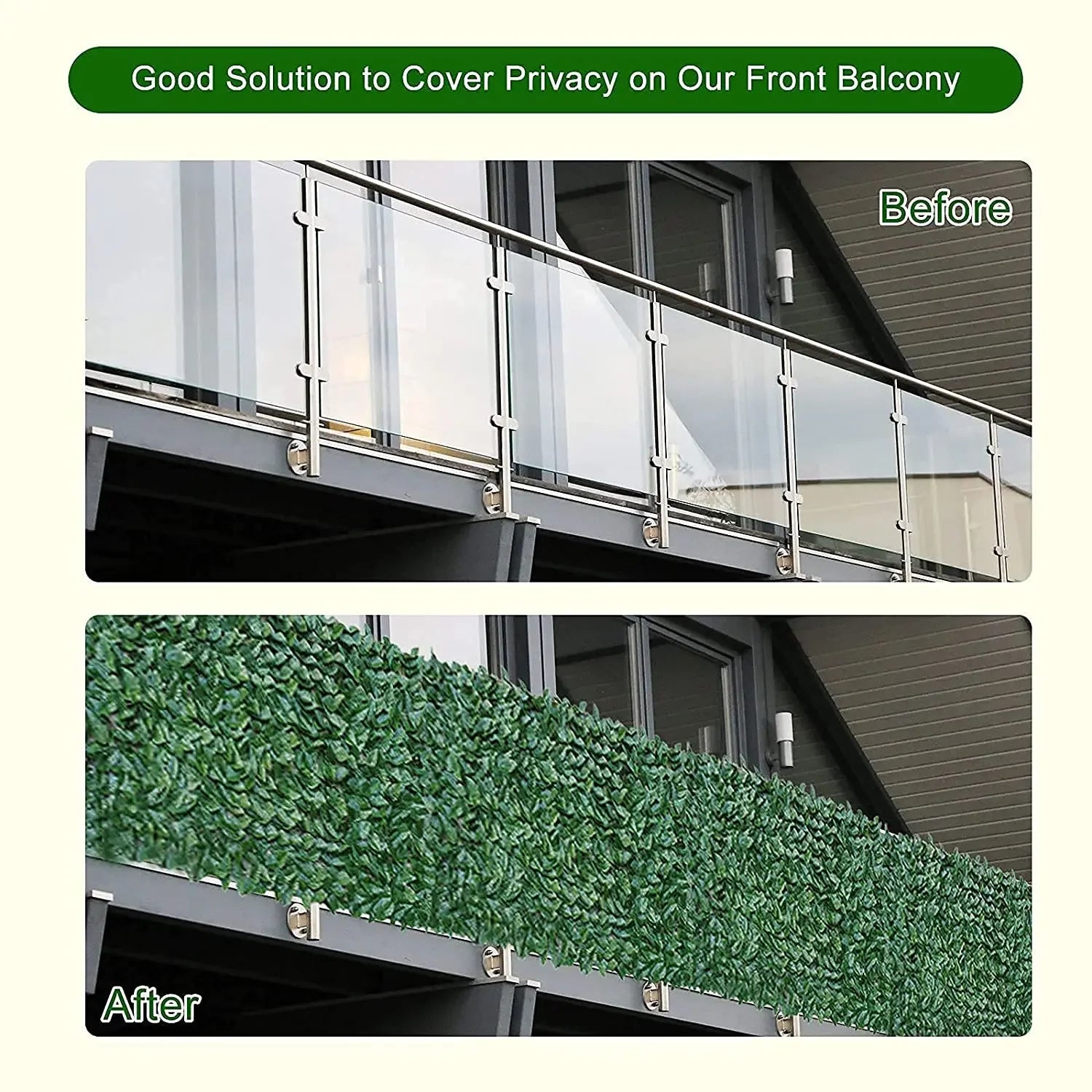 Amuixui Artificial Leaf Fence Panel Outdoor Privacy & Decorative Decor