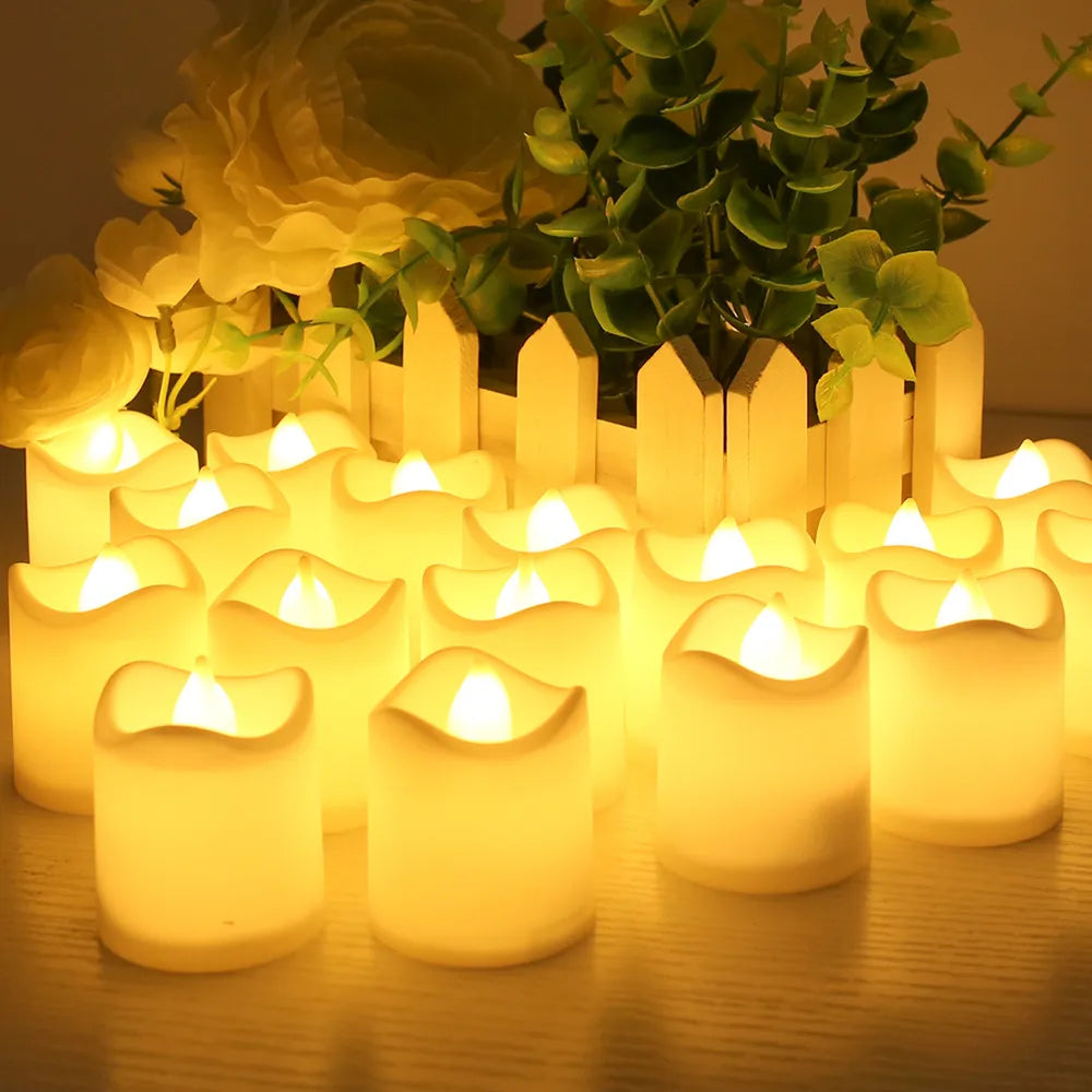 Flameless LED Pillar Candle Lamp Realistic Battery Operated