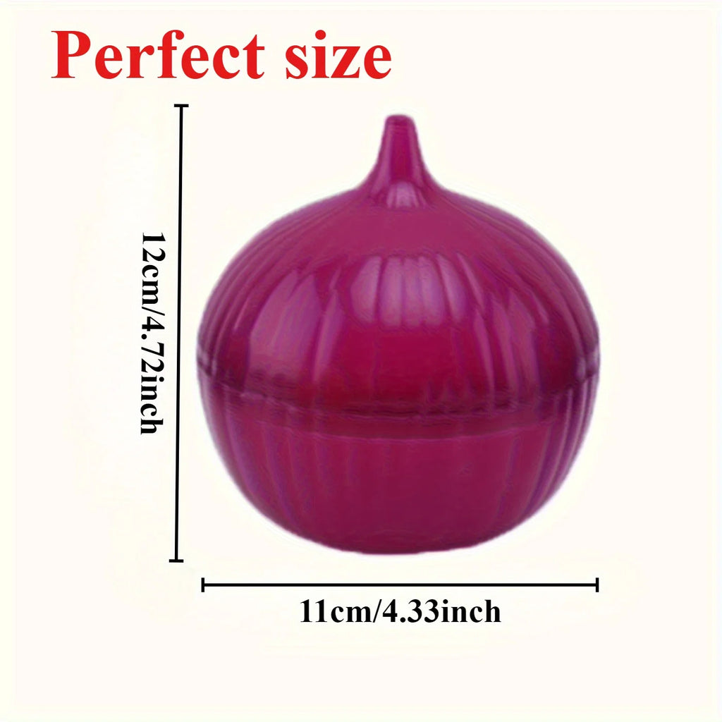 Lemon & Onion-Shaped Food Storage Containers – Fun, Reusable, Flip-Top Kitchen Organizer