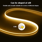 COB LED Strip Light 288 LEDs/M 220V AC IP67 Waterproof Warm/Natural/White
