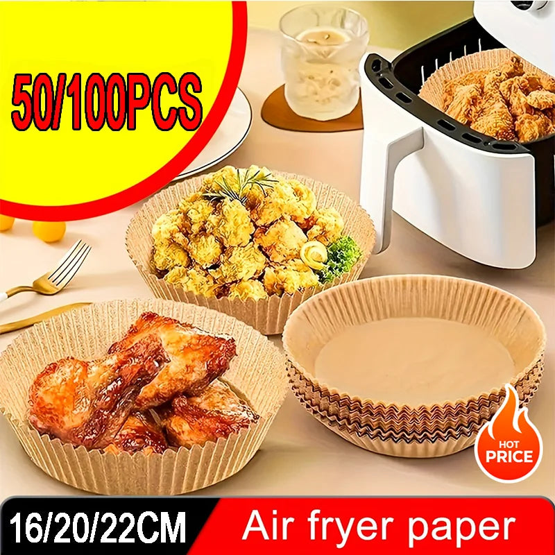 Air Fryer Disposable Parchment Paper – Non-Stick, Eco-Friendly Liners