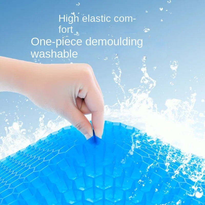 Gel Seat Cushion Honeycomb Non-Slip Ergonomic Back Tailbone Support