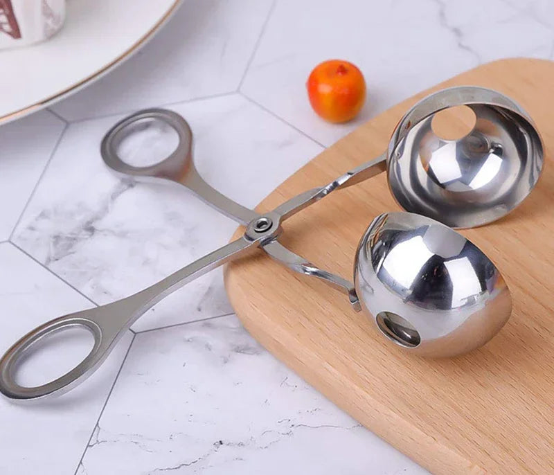 Stainless Steel Meat Baller Tongs – Ergonomic Meatball Maker for Kitchen, BBQ, and Baking