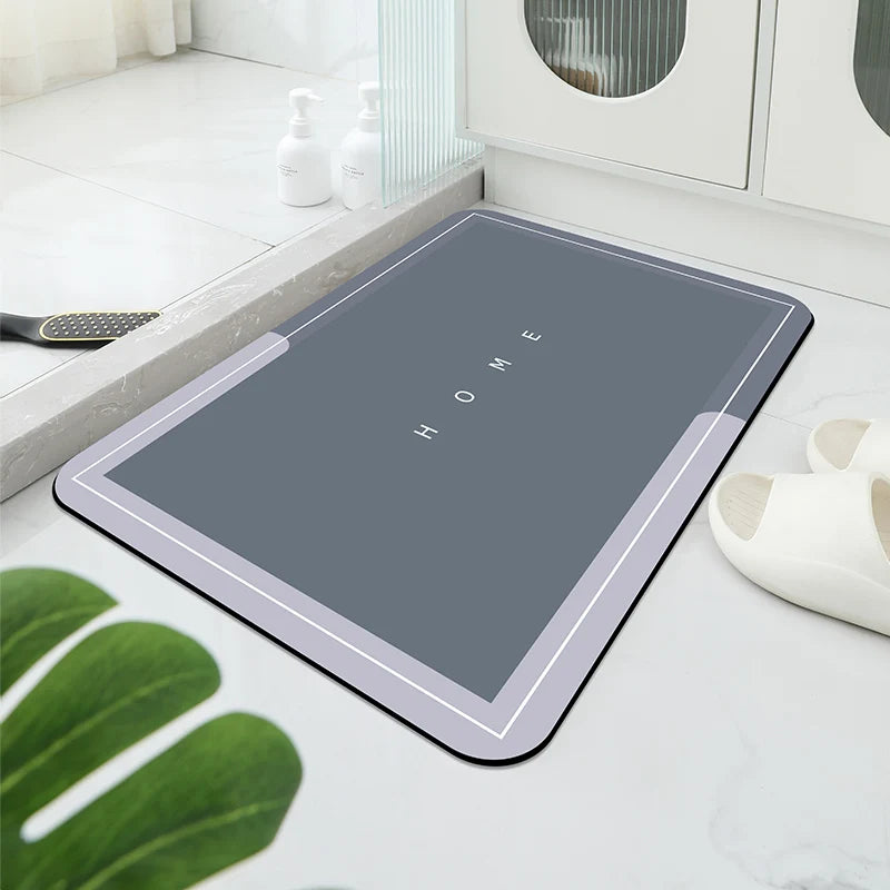 Diatomaceous Mud Bathroom Mat Anti-Slip Absorbent Quick-Dry Floor Rug Door Mat