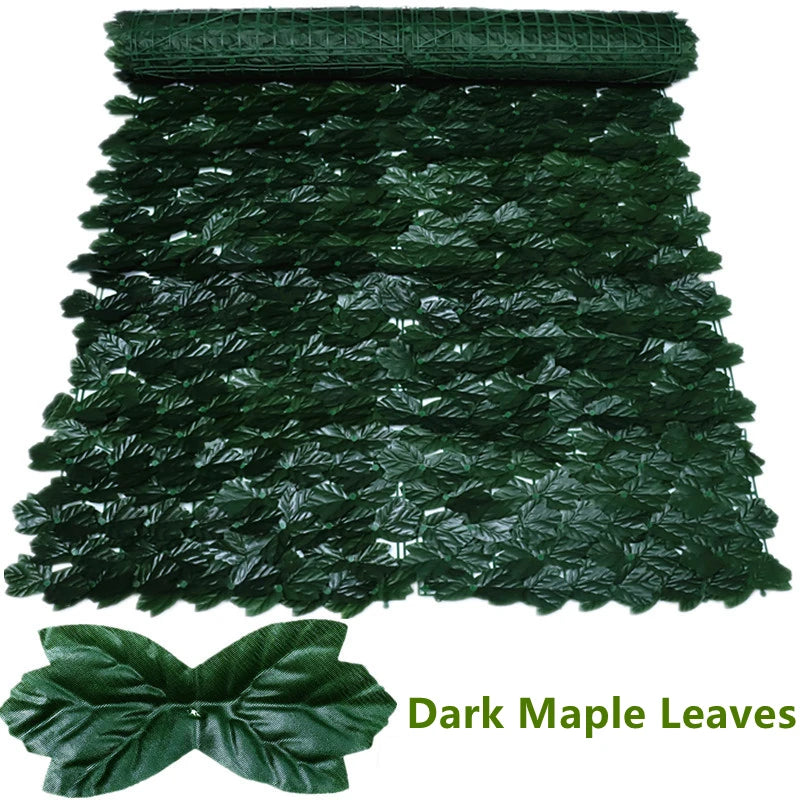 Amuixui Artificial Leaf Fence Panel Outdoor Privacy & Decorative Decor