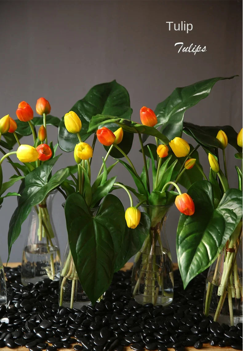 40cm Five-Headed Artificial Tulip Bouquet – Nordic Style