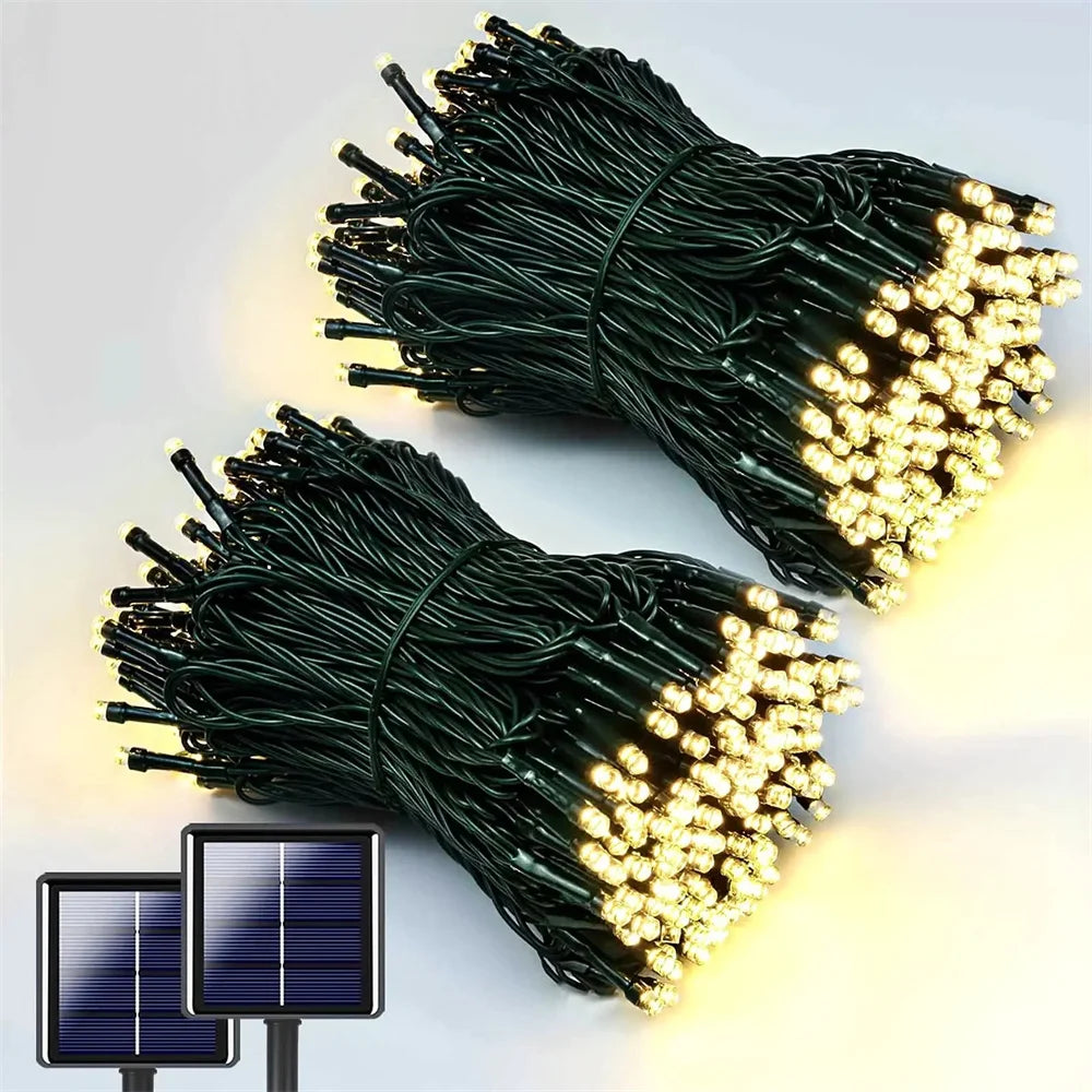 Solar LED String Lights 30M IP65 Waterproof RGB Holiday