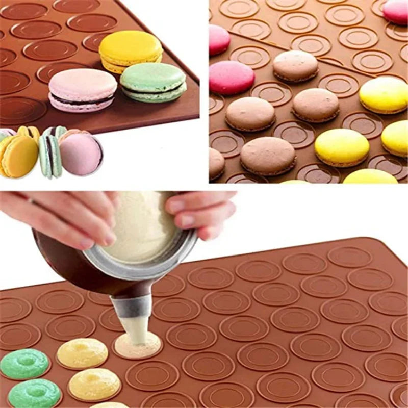 Fodeliake Silicone Macaron Mold – Non-Stick Baking Mat