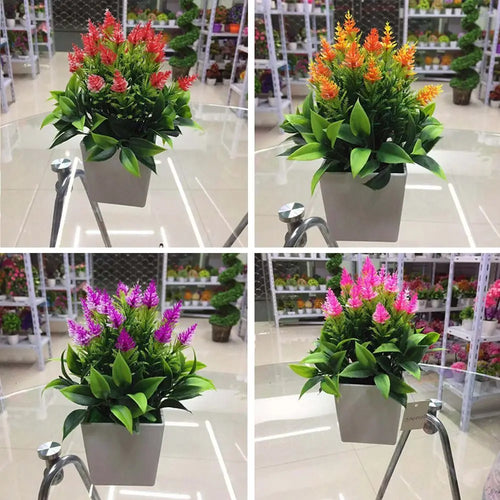 Artificial Potted Bonsai Silk Flower Plant 18cm