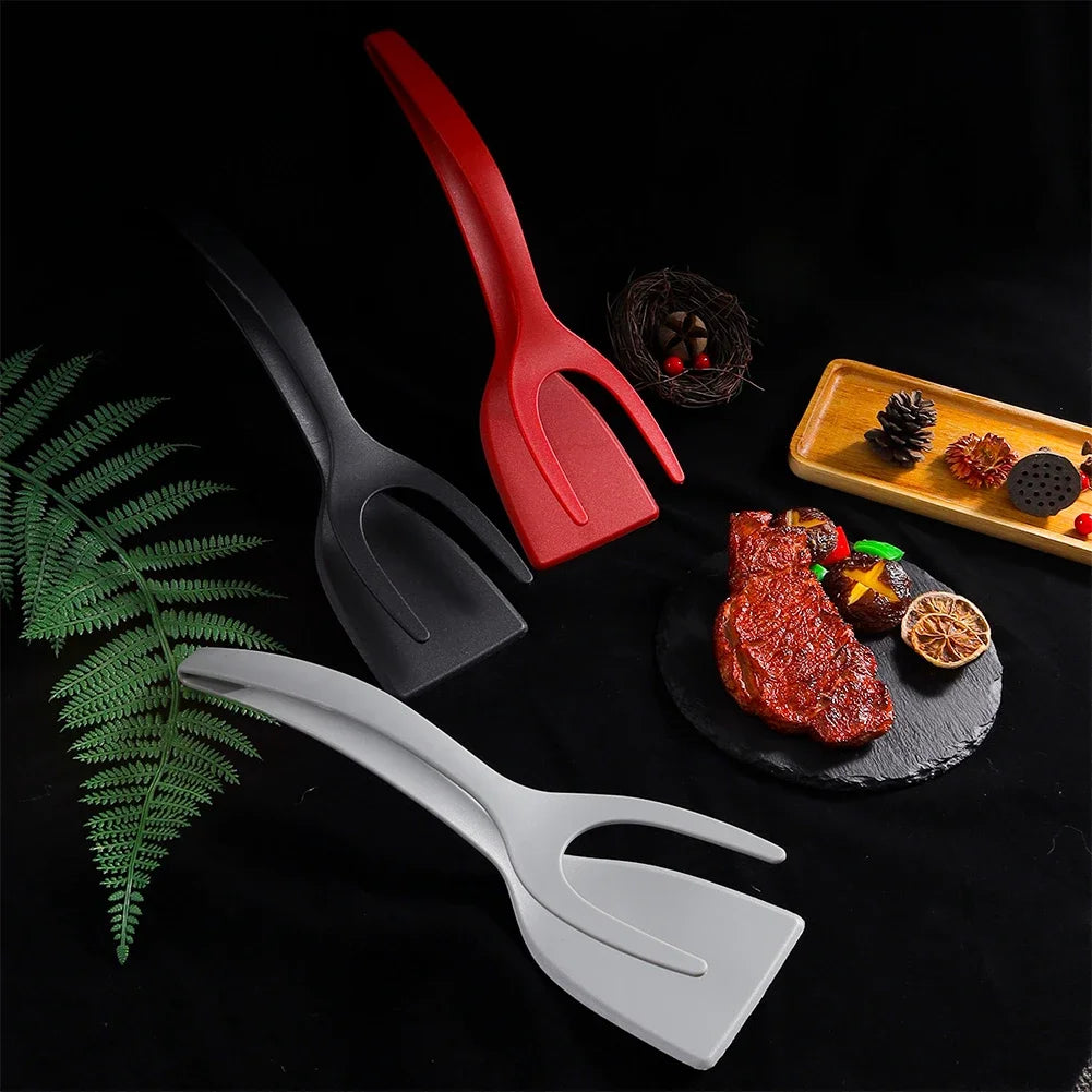 2-in-1 Steak Shovel & Pancake Spatula – Food Clip Kitchen Tool