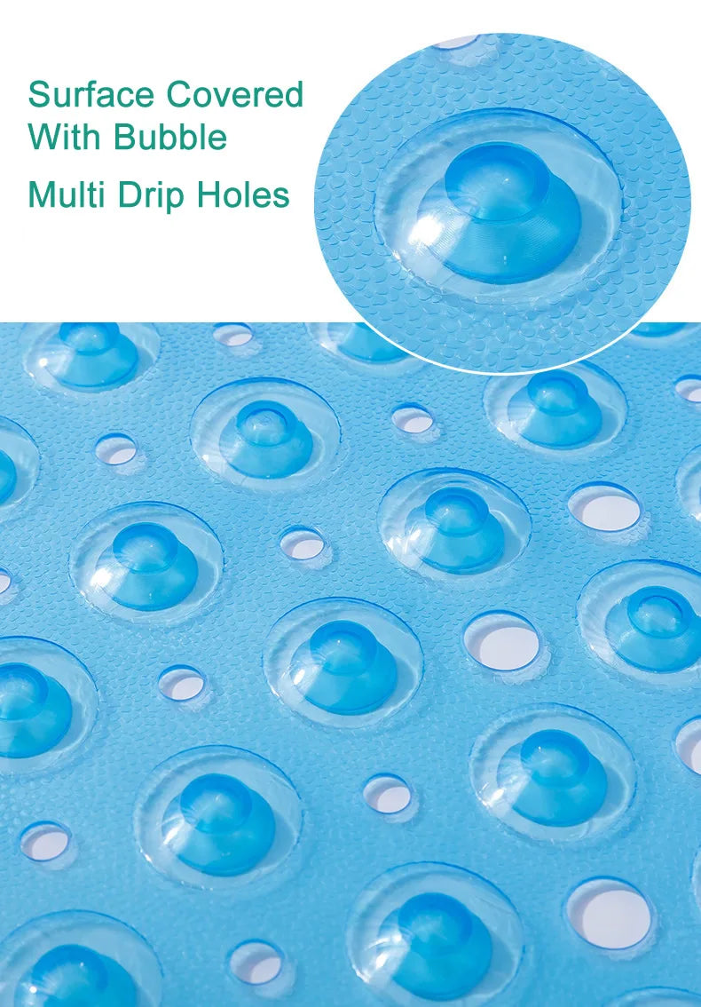 40x100cm Anti-Slip Bathtub Mat PVC Kids Elder Shower Rug
