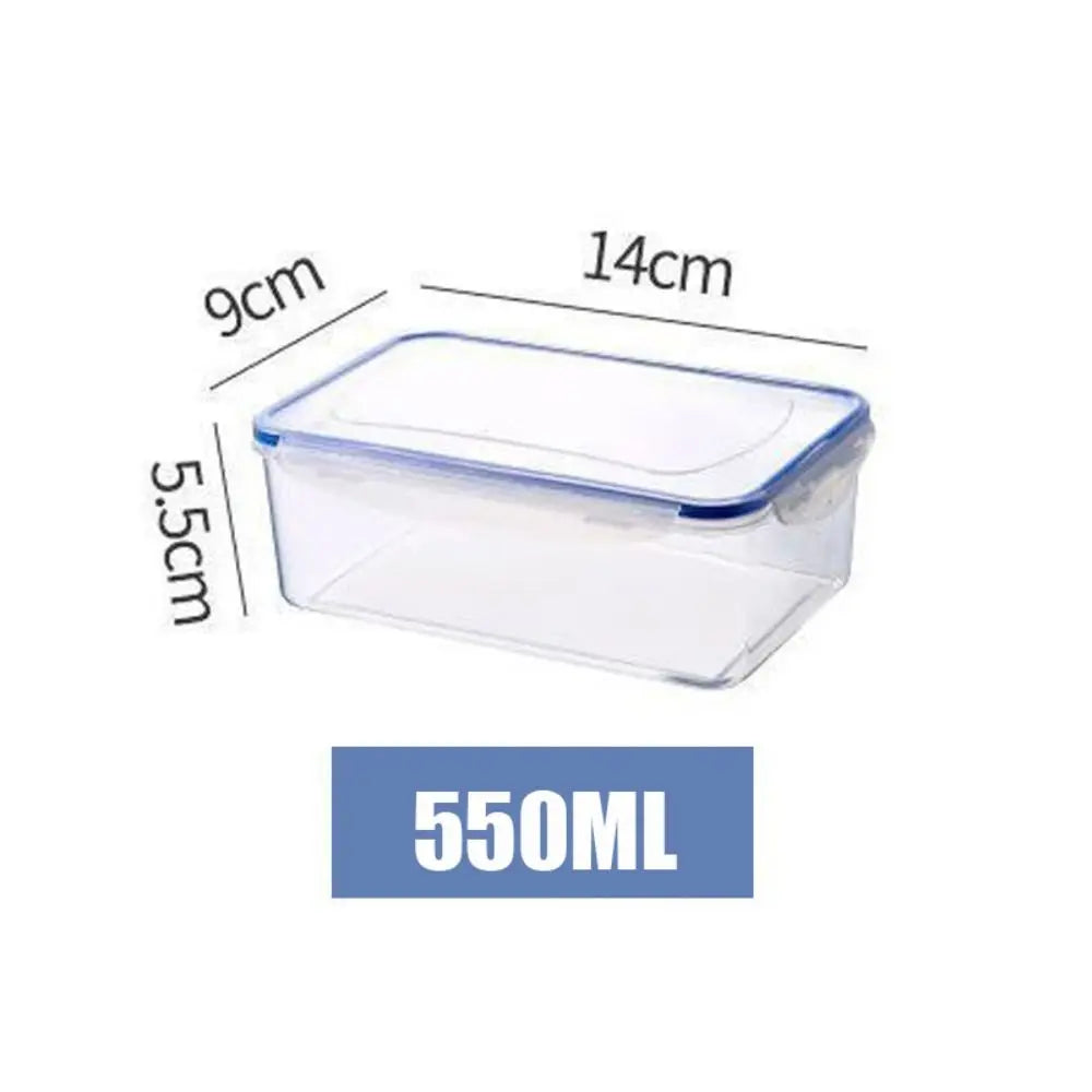 Transparent Plastic Refrigerator Storage Box – Multi-Size Options
