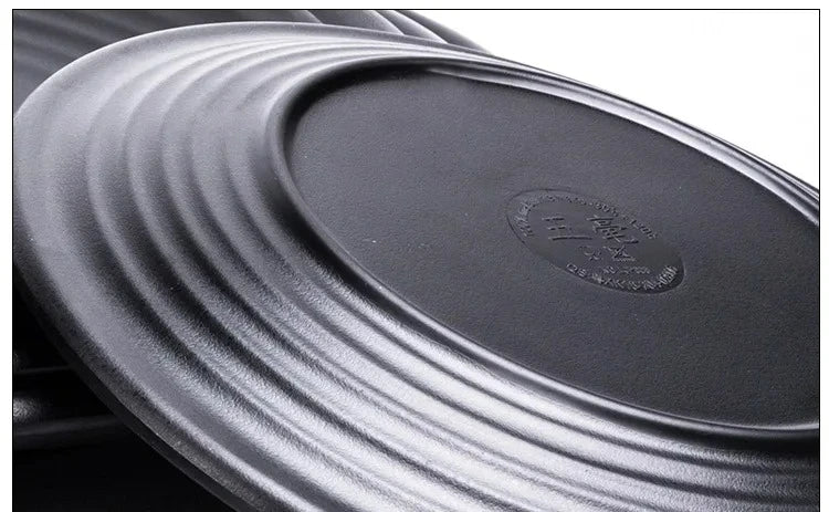 CERAMICS Round Plastic Plate – Solid Color Durable Tableware