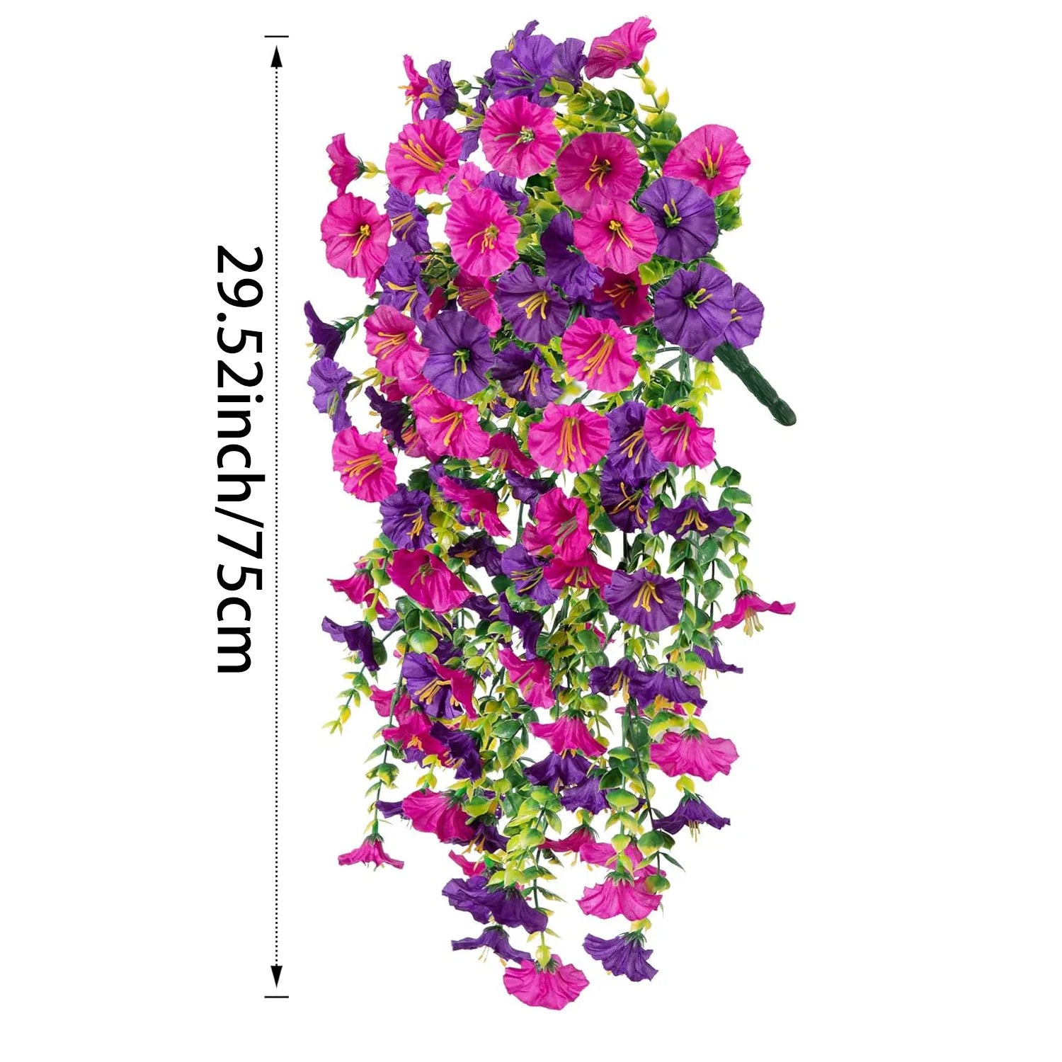 1pcs Artificial Morning Glory Wall Hanging – 75cm