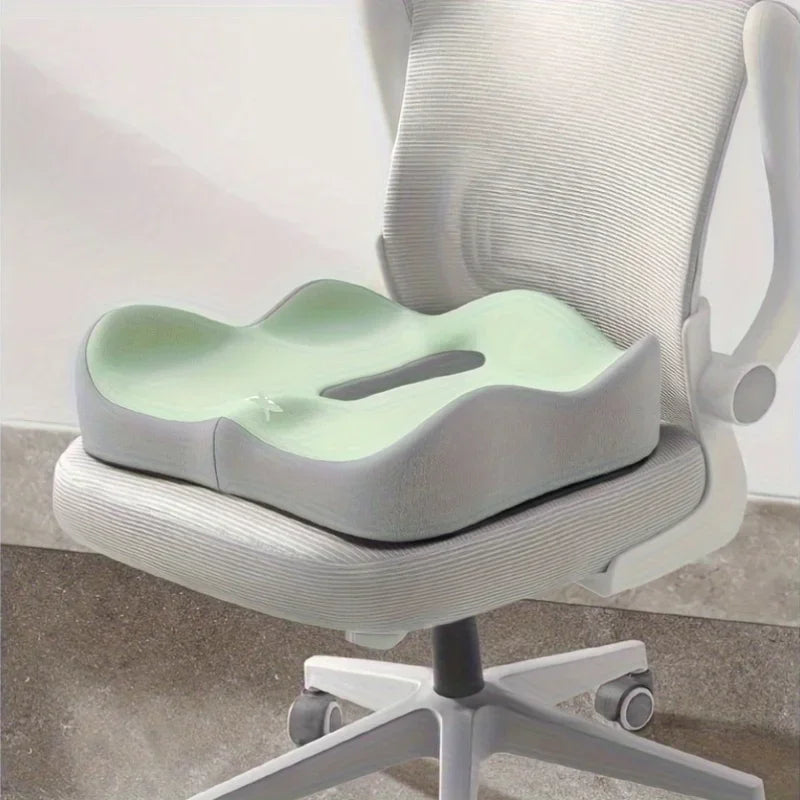 Memory Foam Seat Cushion with Massage & Removable Cover – Anti-Slip