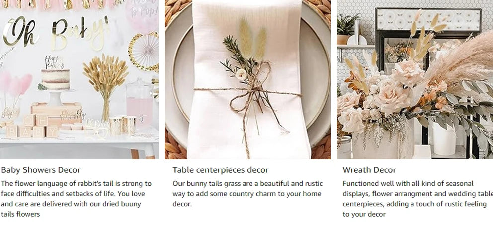 Flower Dried Pampas Grass Bouquet Indoor Home & Event Decor