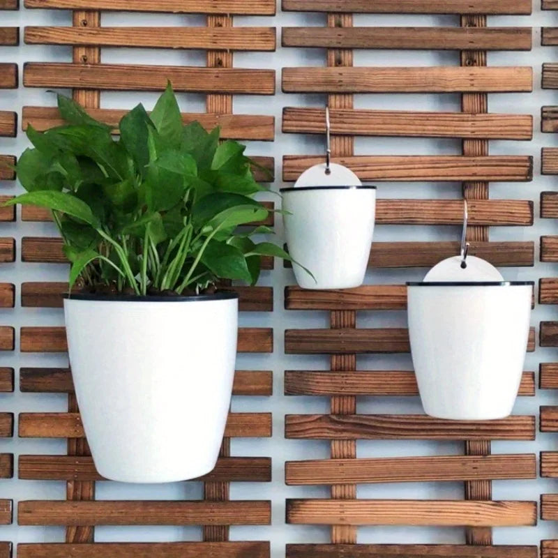 5-Pack Self-Watering Hanging Flower Pots with Rope