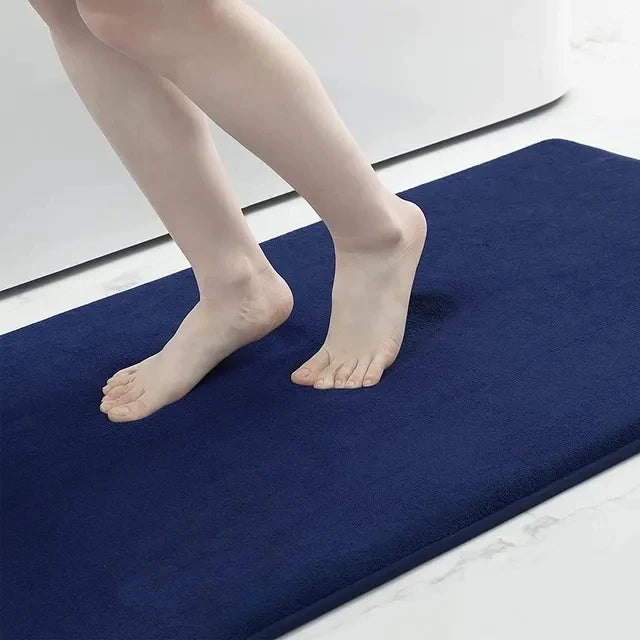 Super Absorbent Coral Velvet Bathroom Mat – Soft, Anti-Slip Floor & Door Rug for Toilet
