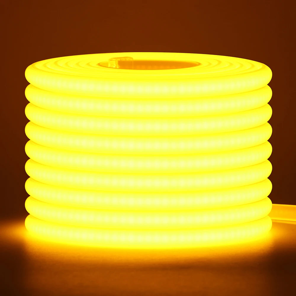 COB LED Strip Light 288 LEDs/M 220V AC IP67 Waterproof Warm/Natural/White