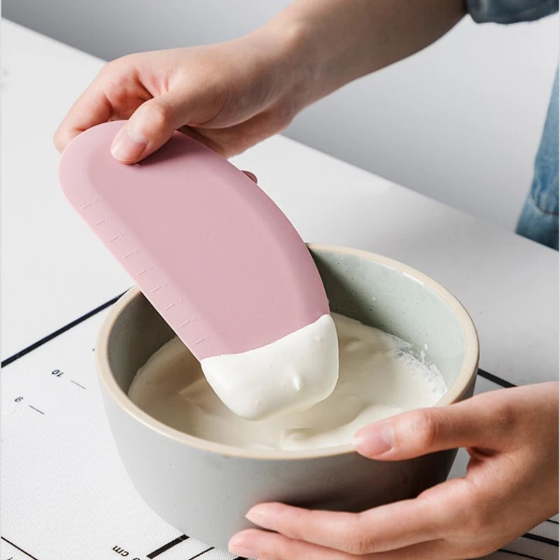 Silicone Dough Scraper with Scale – Multifunctional Baking Spatula