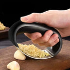 Stainless Steel Garlic Press – Handheld Garlic Crusher Tool