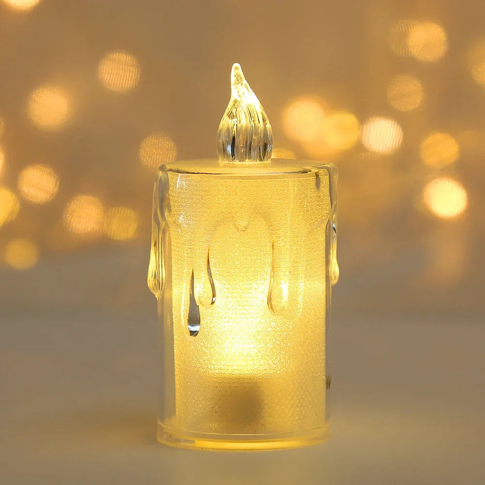 LED Electronic Flameless Candle – Warm Light Battery Operated