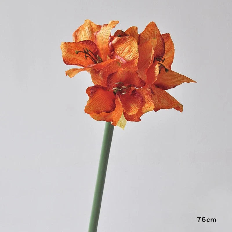 76CM Artificial Hippeastrum Silk Flower for Wedding & Home Decor