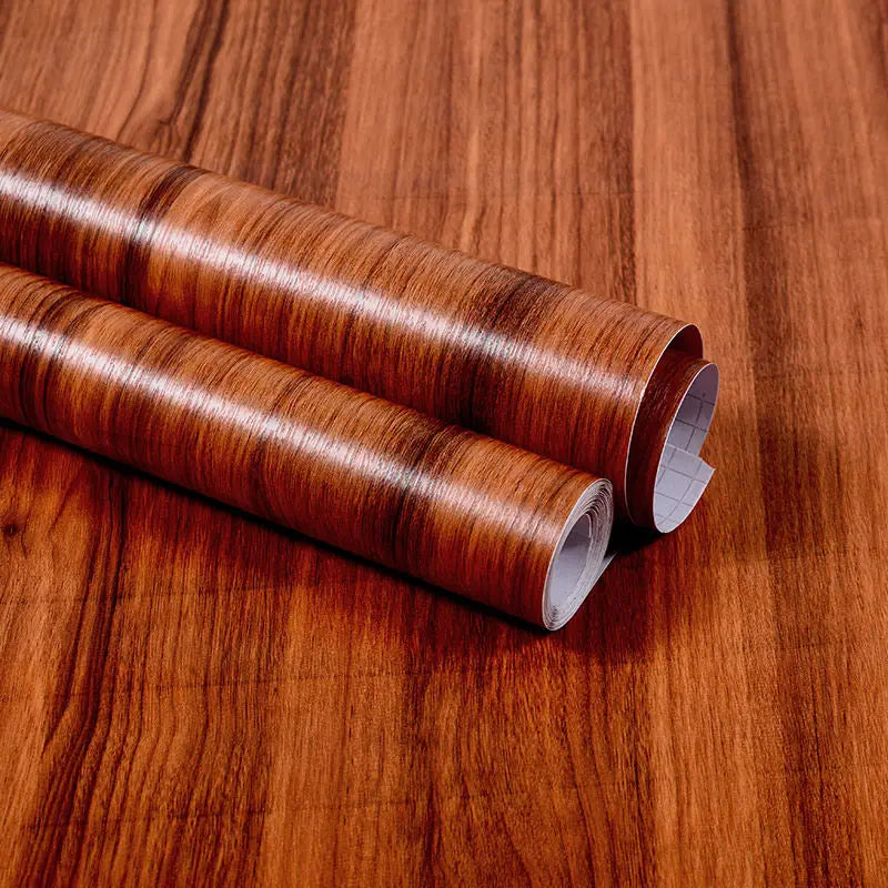 PVC Vinyl Wood Grain Wallpaper Self-Adhesive Waterproof 60cm Roll