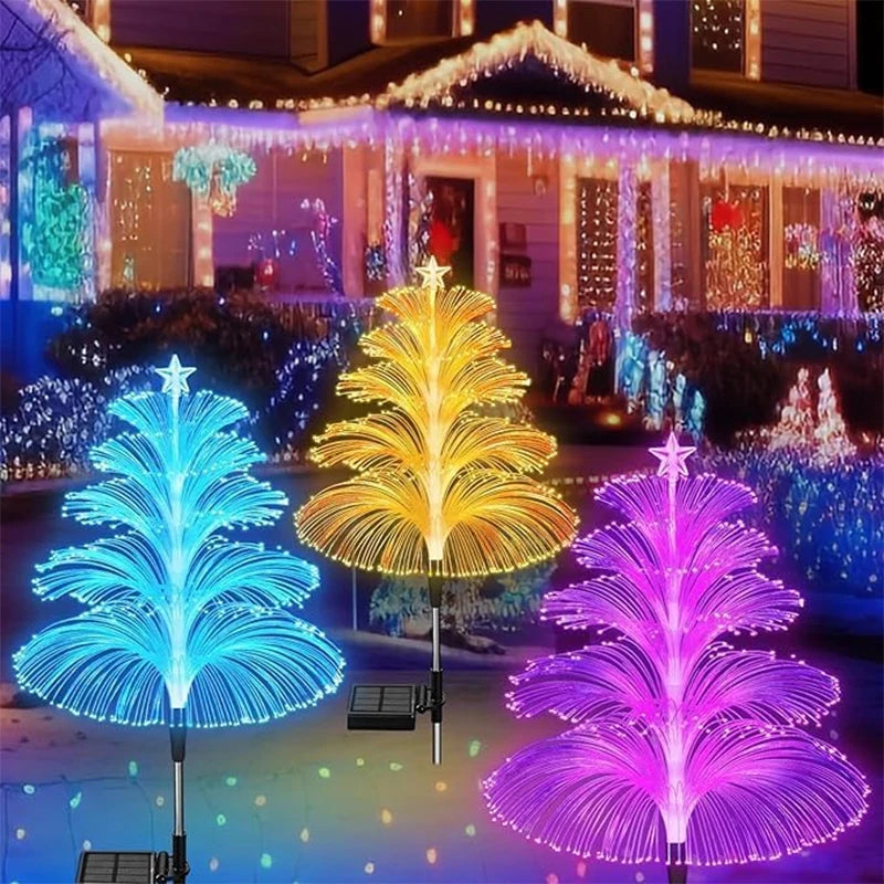 Solar Christmas Tree Lights 5M 7-Color RGB Outdoor IP65 Waterproof LED