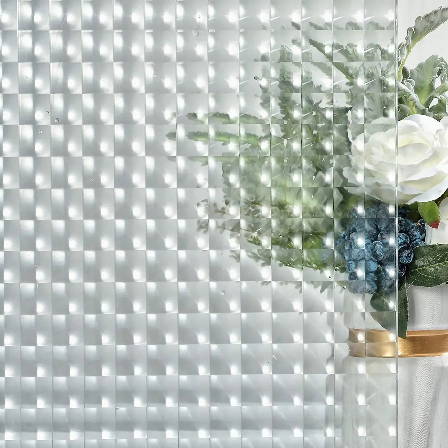 3D Matte Privacy Window Film Frosted Static Cling Glass Cover