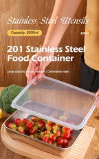 MTM 201 Stainless Steel Storage Trays – Eco-Friendly Korean Style, 4pcs Food Organizer