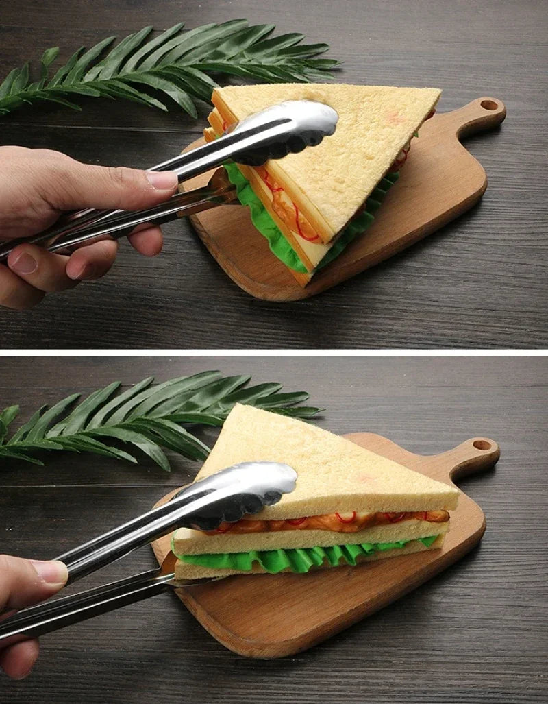 Eco-Friendly Stainless Steel Kitchen Tongs – Food Clip & BBQ Tool