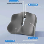 Memory Foam Coccyx Cushion – Ergonomic Seat Pad for Comfortable Sitting