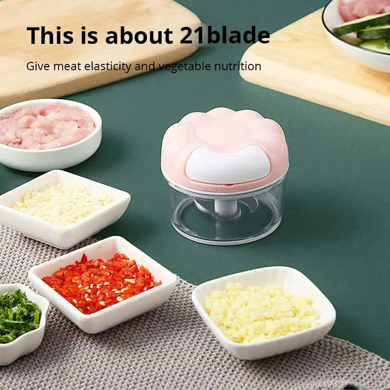 Manual Garlic Masher – Stainless Steel Kitchen Tool for Mincing, Potato Mashing & Ricing