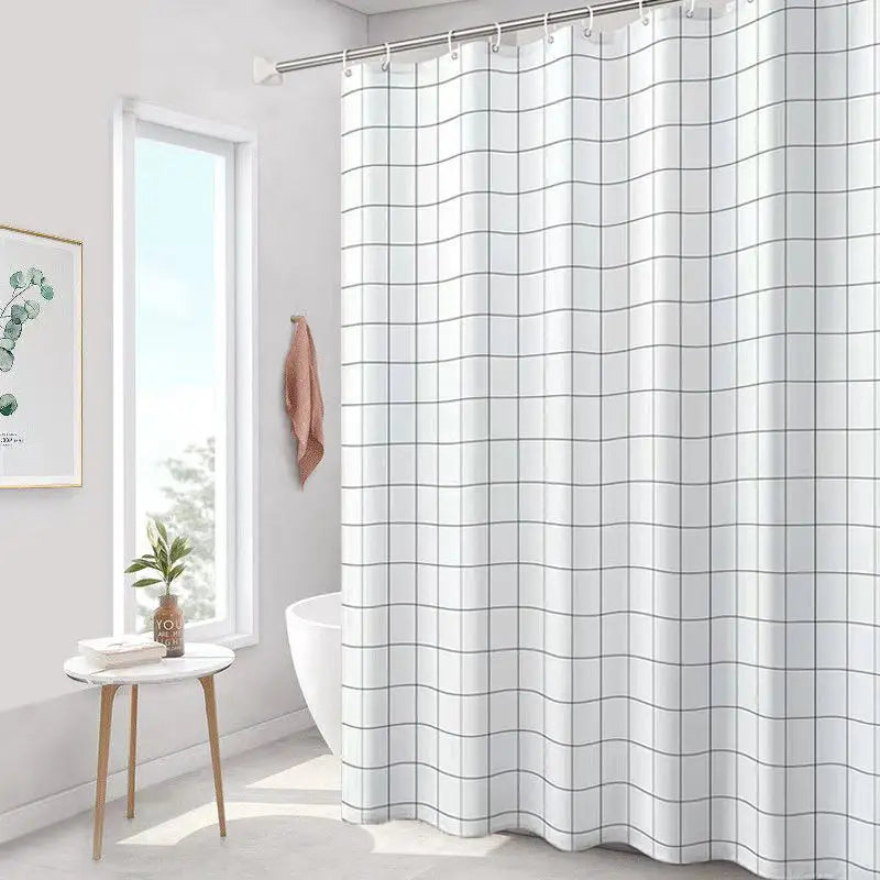 Modern PEVA Waterproof Shower Curtain 100x180cm – Leaf Print