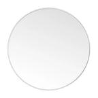 Sleek Round Wall Mirror in White Finish - 40cm Modern Design