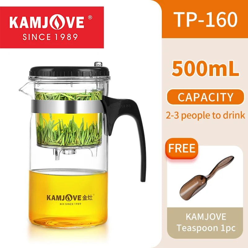 1.0L Transparent Heat-Resistant Glass Pot – Manual Blow Molded