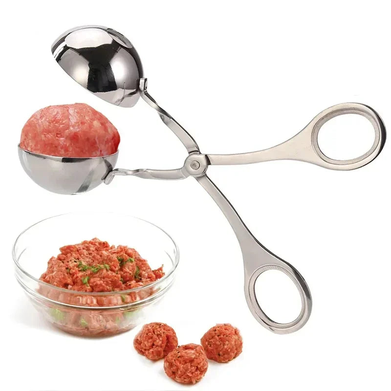 Stainless Steel Meat Baller Tongs – Ergonomic Meatball Maker for Kitchen, BBQ, and Baking