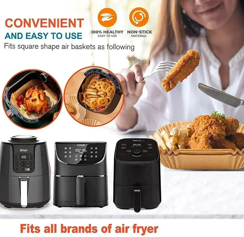 Air Fryer Disposable Parchment Paper – Non-Stick, Eco-Friendly Liners