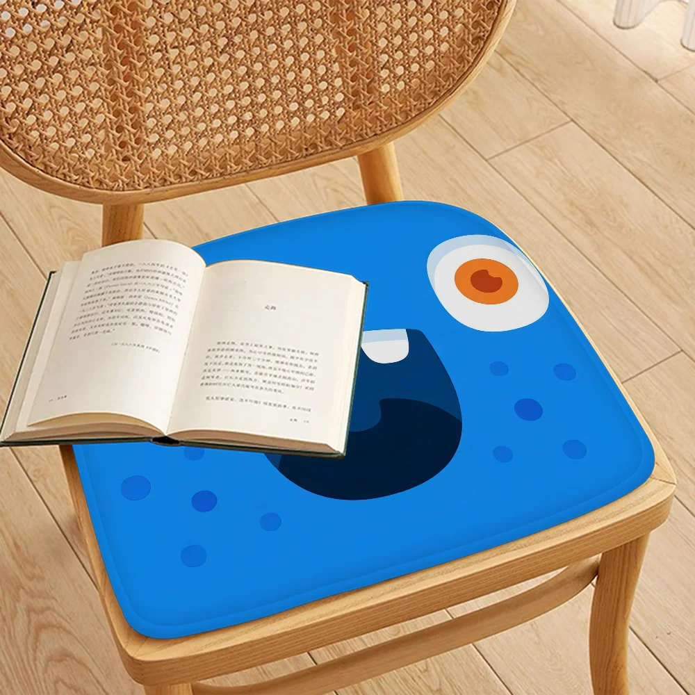 Funny Emoji Cartoon Seat Cushion – Square/Round, Soft & Breathable