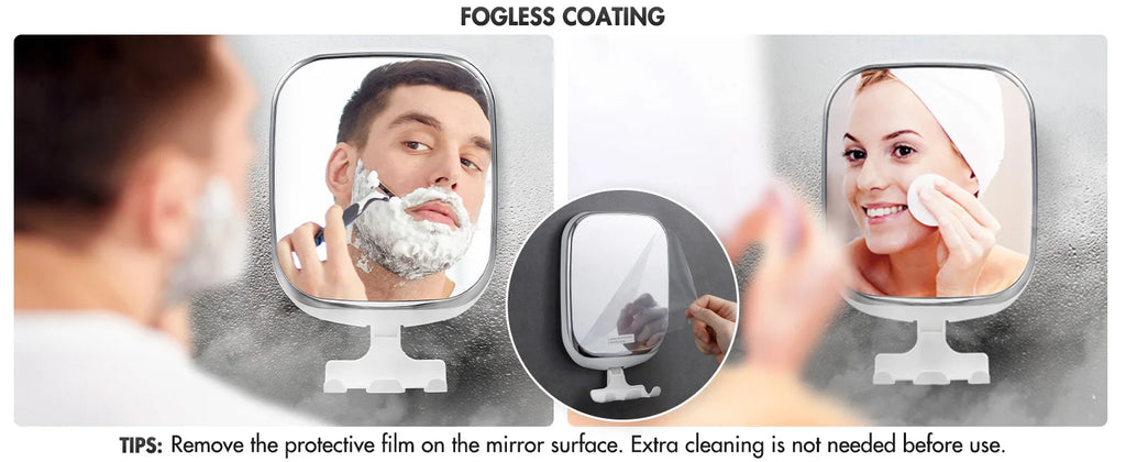 Fogless Shower Makeup Mirror with Suction Cup for Effortless Grooming