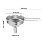 Stainless Steel Mini Funnel – Long Handle Liquid & Powder Pouring Tool