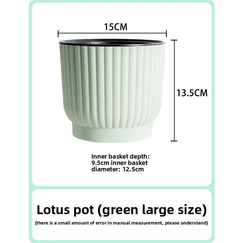 Self-Watering Resin Succulent Planter Pot