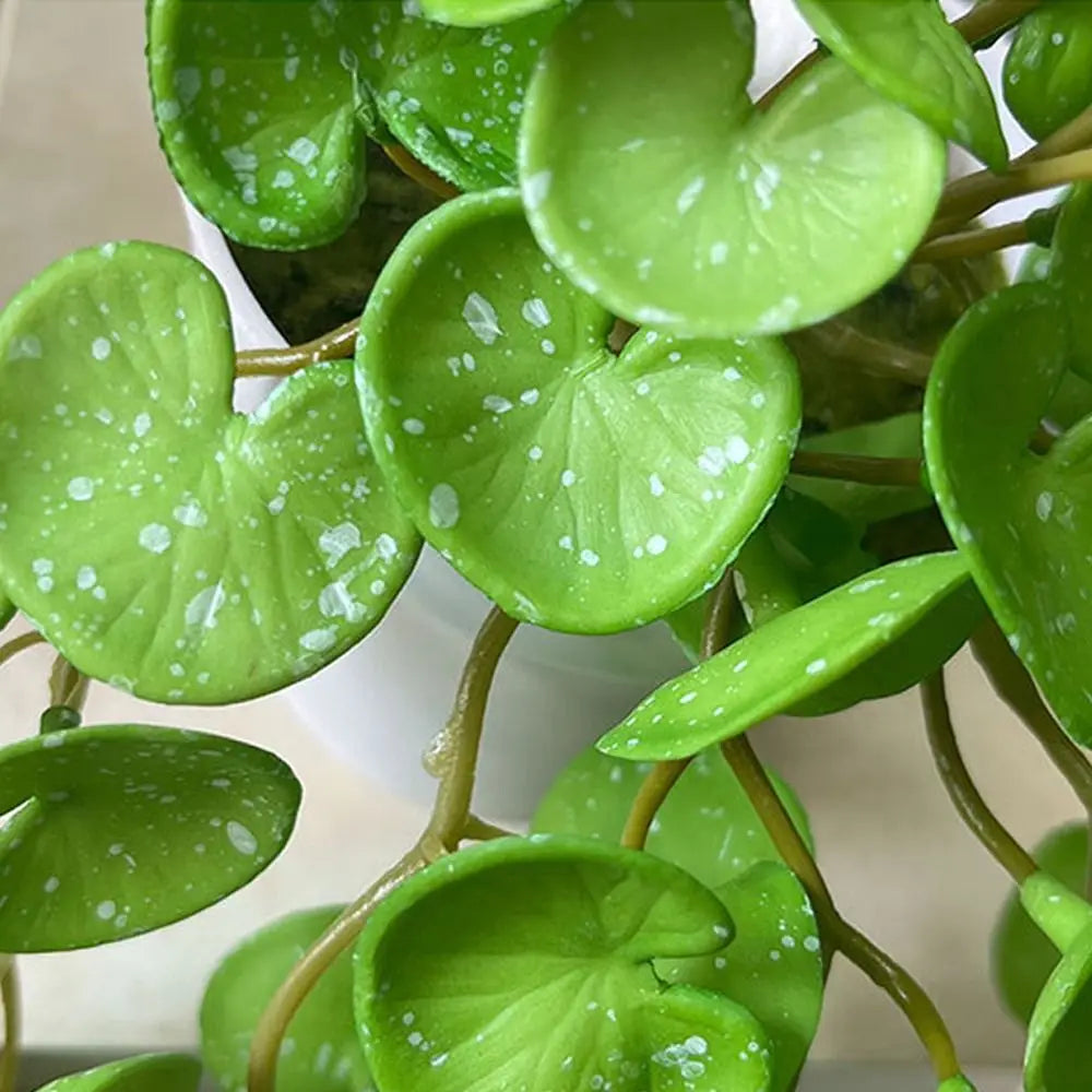 Artificial Mini Copper Coin Grass Plant for Decor
